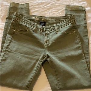 Mossimo khaki green jeans, sz 2